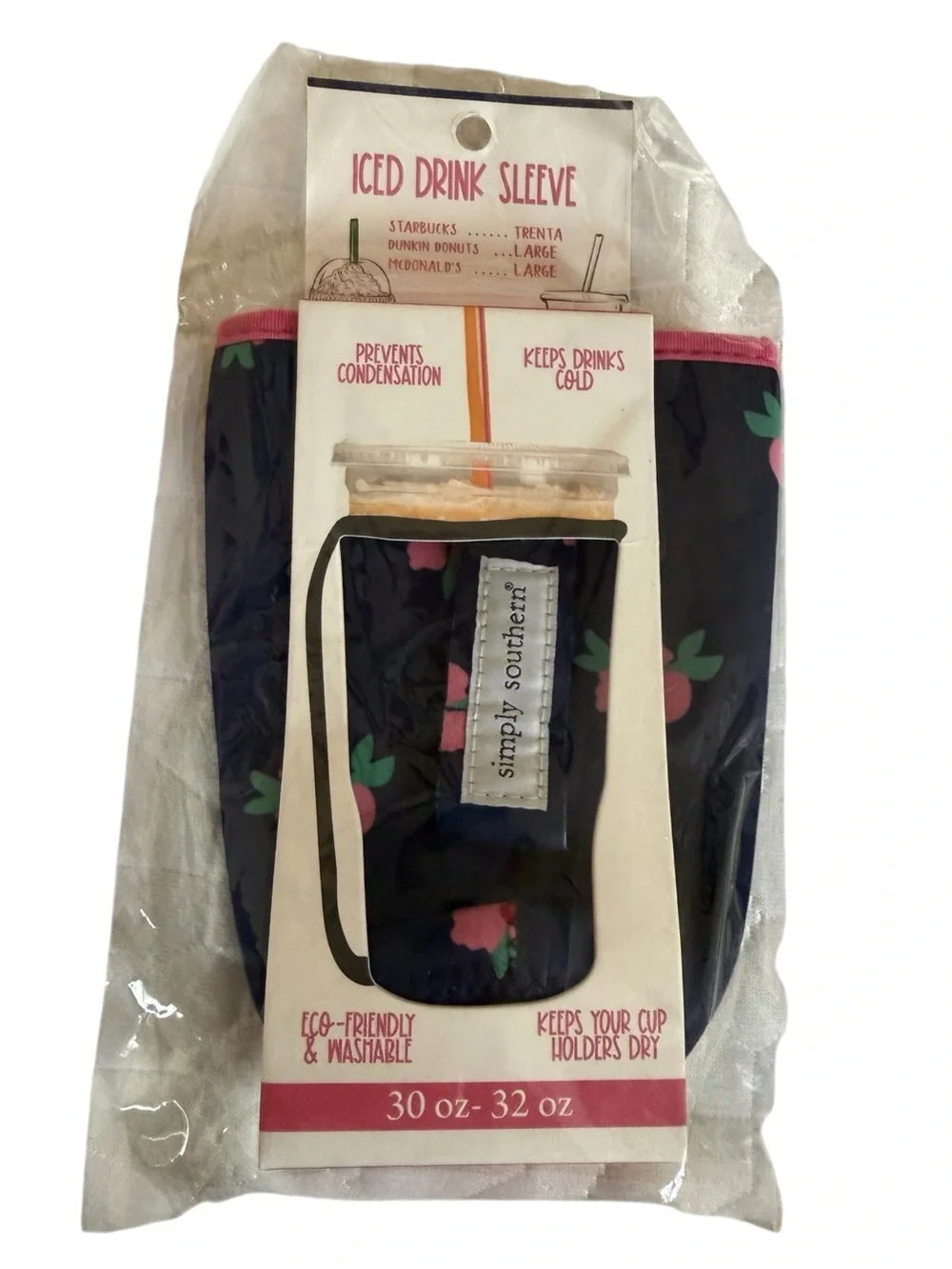 Simply Southern NEW Drink Sleeves - Navy Floral & Mauve Aztec